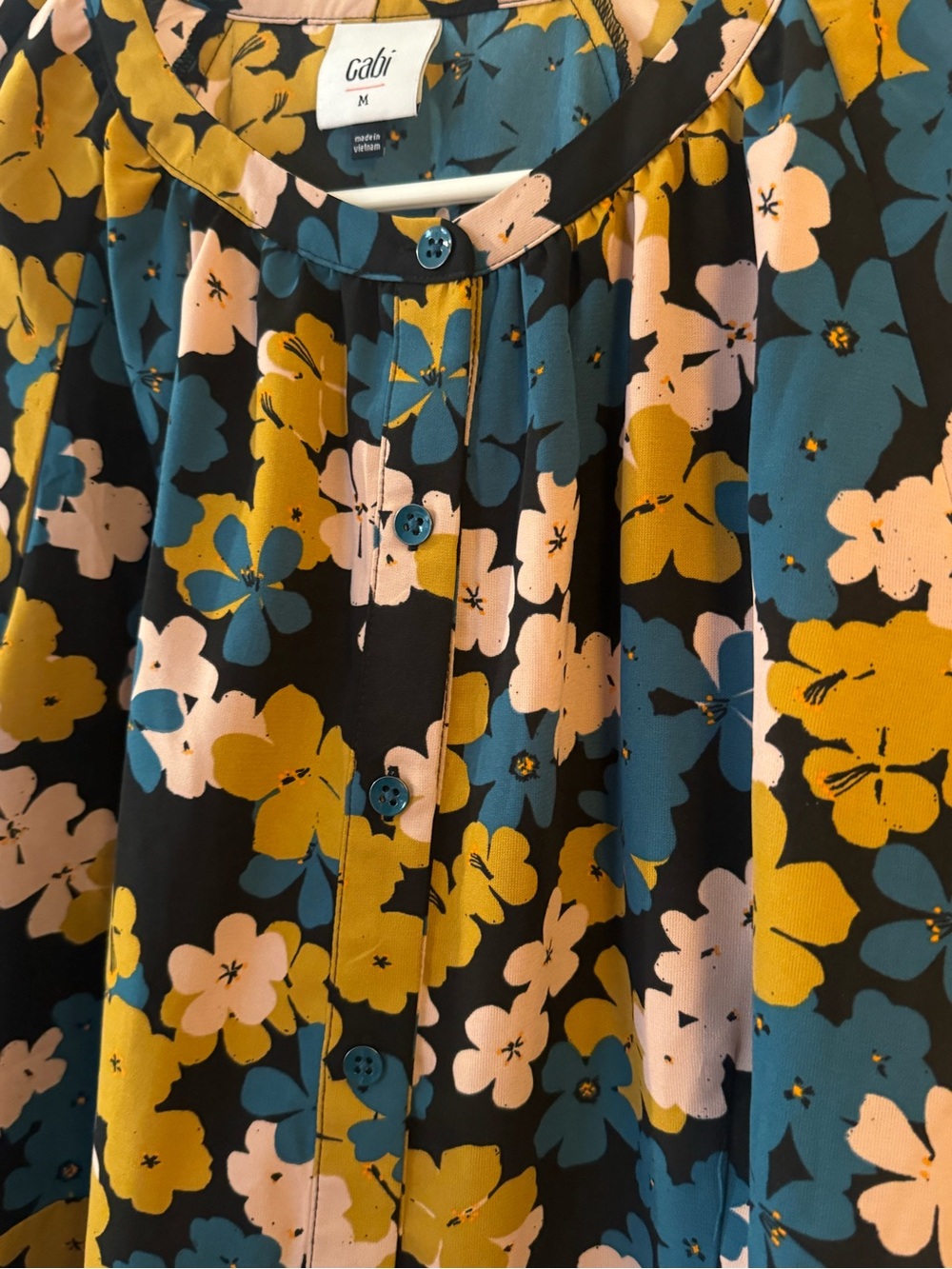 CAbi Women's Favorite Floral Blouse Top Multi Color Boho Size Medium - Picture 3 of 12